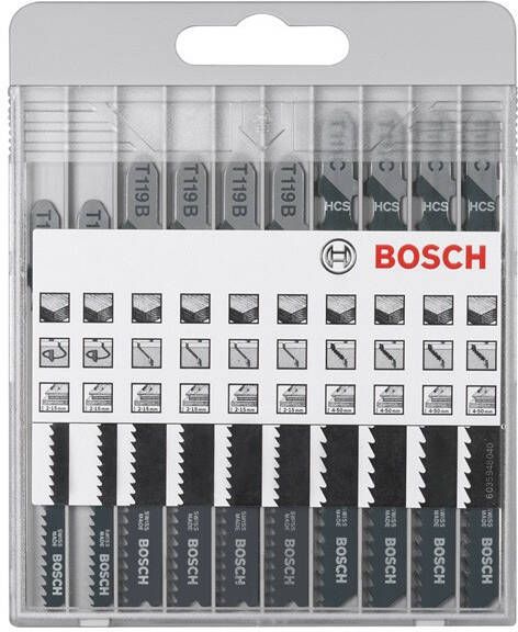 Bosch Accessoires X-Pro Decoupeerzaagbladenset | Basic voor hout | 10-Delig | 2607010629