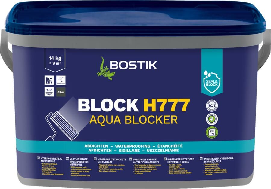 Bostik H777 Aqua blocker | Lichtgrijs | Emmer 14 kg 30621589