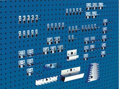 Bott Gereedschaphouder-assortiment | BxH mm | 10 haak 20 dubbele haak 10 div. houder | 60-delig | 1 stuk 14031415