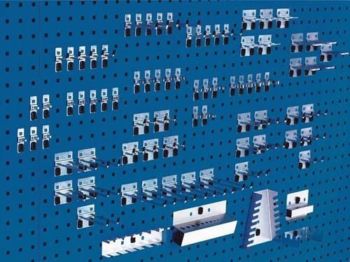 Bott Gereedschaphouder-assortiment | BxH mm | 15 haken 25 dubb.haken 40 houders 80-dlg | 1 stuk 14031416