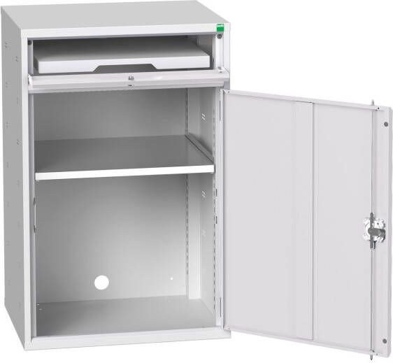 Bott Verso Computerkast | 650x550x1000mm | 1 Legbord | 1 Schuiflade | RAL 7035 16928000.16