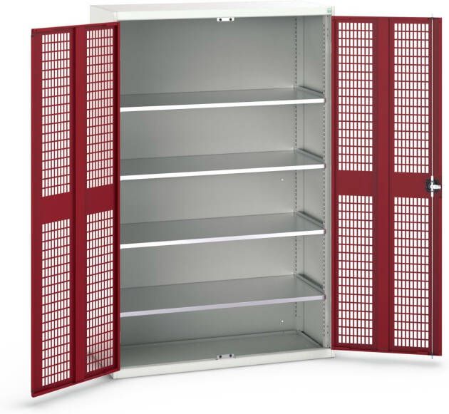 Bott Verso Kast Gevleugelde Deuren | 1300x550x2000mm | 4 Legborden | RAL 3004 16926783.24