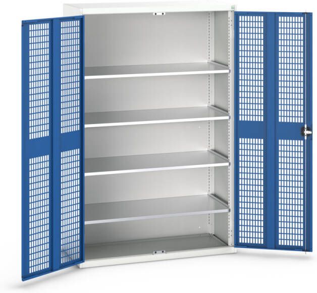 Bott Verso Kast Gevleugelde Deuren | 1300x550x2000mm | 4 Legborden | RAL 5010 16926783.11