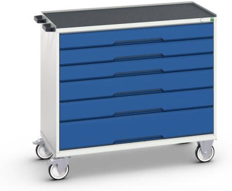 Bott Verso Mobiele Kast | 1050x550x965mm | 6 Laden | Top Tray | RAL 5010 16927055.11