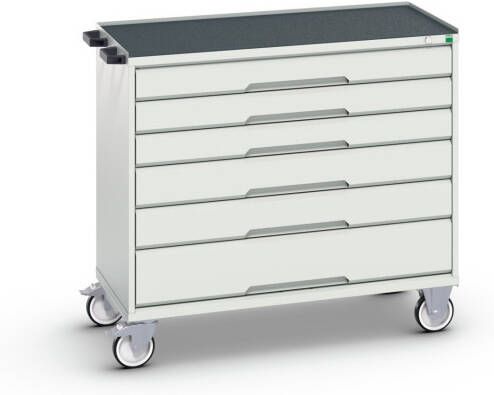 Bott Verso Mobiele Kast | 1050x550x965mm | 6 Laden | Top Tray | RAL 7035 16927055.16