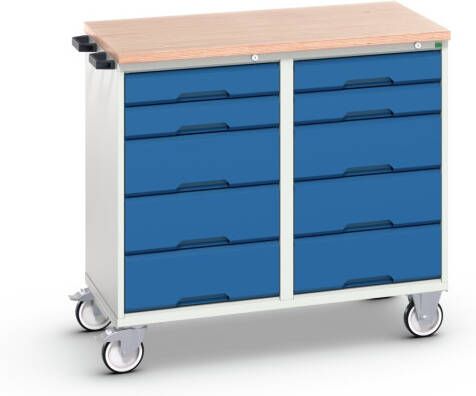 Bott Verso Mobiele Kast | 1050x600x980mm | 10 Laden | MPX Top | RAL 5010 16927101.11