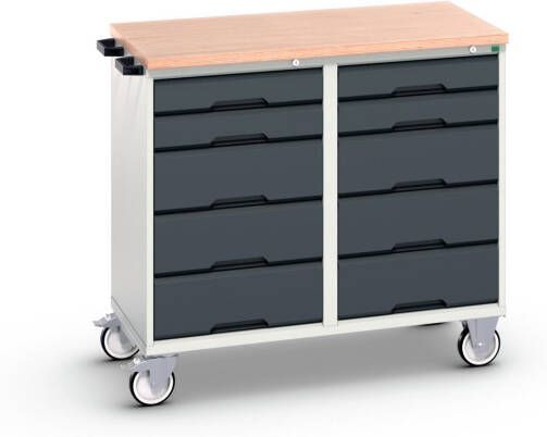 Bott Verso Mobiele Kast | 1050x600x980mm | 10 Laden | MPX Top | RAL 7016 16927101.19