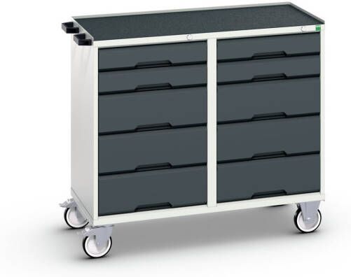 Bott Verso Mobiele Kast | 1050x600x980mm | 10 Laden | Top Tray | RAL 7016 16927102.19