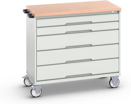 Bott Verso Mobiele Kast | 1050x600x980mm | 5 Laden | MPX Top | RAL 7035 16927051.16
