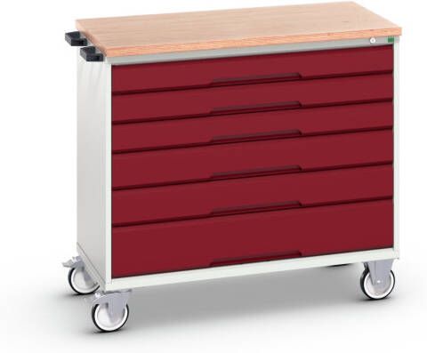 Bott Verso Mobiele Kast | 1050x600x980mm | 6 Laden | MPX Top | RAL 3004 16927054.24