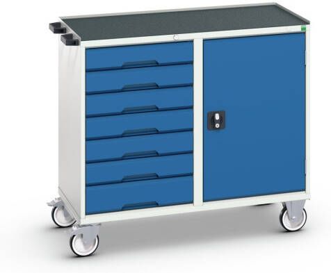 Bott Verso Mobiele Kast | 1050x600x980mm | 7 Laden | 1 Deur | Top Tray | RAL 5010 16927128.11