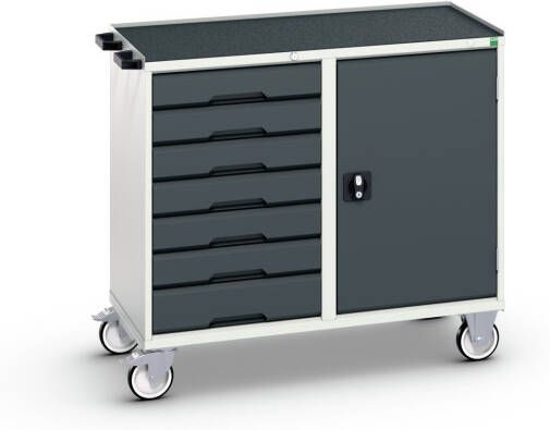 Bott Verso Mobiele Kast | 1050x600x980mm | 7 Laden | 1 Deur | Top Tray | RAL 7016 16927128.19