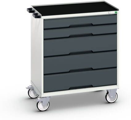 Bott Verso Mobiele Kast | 800x550x965mm | 5 Laden | Top Tray | RAL 7016 16927002.19
