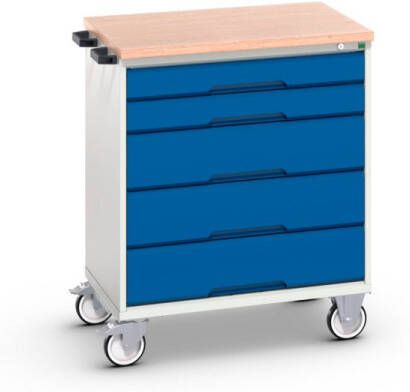 Bott Verso Mobiele Kast | 800x600x980mm | 5 Laden | MPX Top | RAL 5010 16927001.11
