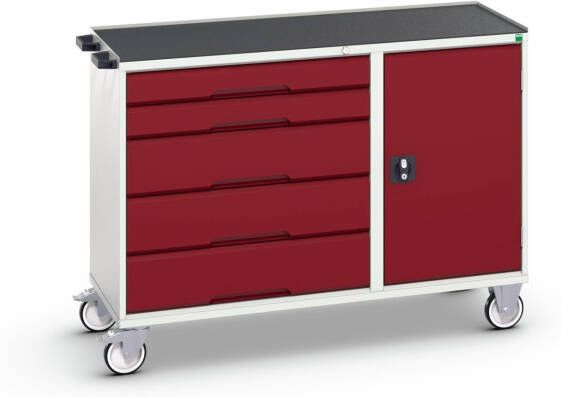 Bott Verso Montagewagen | 5 Lades | 1 Deur | Afrolrand | RAL 3004 16927152.24