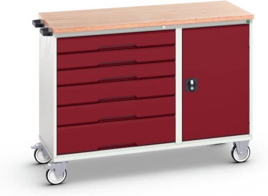 Bott Verso Montagewagen | 6 Lades | 1 Deur | Multiplex Blad | RAL 3004 16927154.24