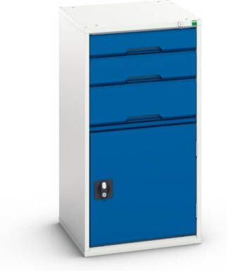 Bott Verso Schuifladenkast | 525x550x1000mm | 3 Laden | 1 Deur | RAL 5010 16925061.11