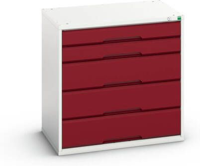 Bott Verso Schuifladenkast | 800x550x800mm | 5 Laden | RAL 3004 16925112.24
