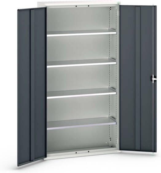Bott Verso Systeemkast | 1050x350x2000mm | 4 Legborden | 2 Deuren | RAL 7016 16926219.19
