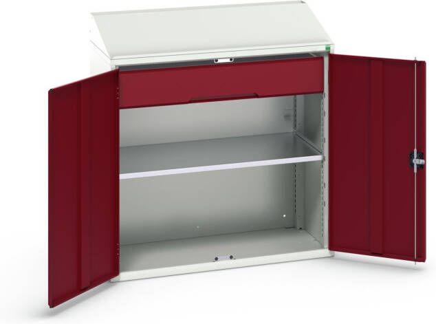 Bott Verso Systeemkast | 1050x550x1130mm | 1 Legbord | 1 Lade | RAL 3004 16926590.24