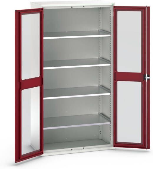 Bott Verso Systeemkast | 1050x550x2000mm | 4 Legborden | 2 Raamdeuren | RAL 3004 16926277.24