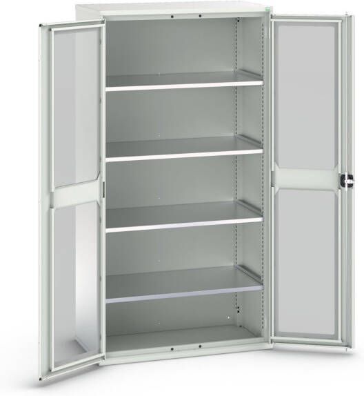 Bott Verso Systeemkast | 1050x550x2000mm | 4 Legborden | 2 Raamdeuren | RAL 7035 16926277.16