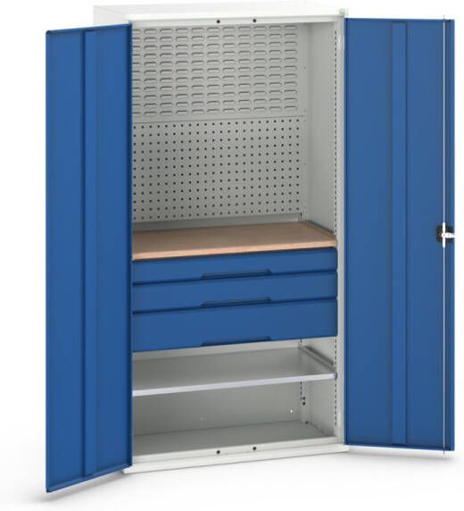 Bott Verso Systeemkast | 1050x550x2000mm | 6 Lades | 1 Perfo Achterwand | RAL 5010 16926573.11