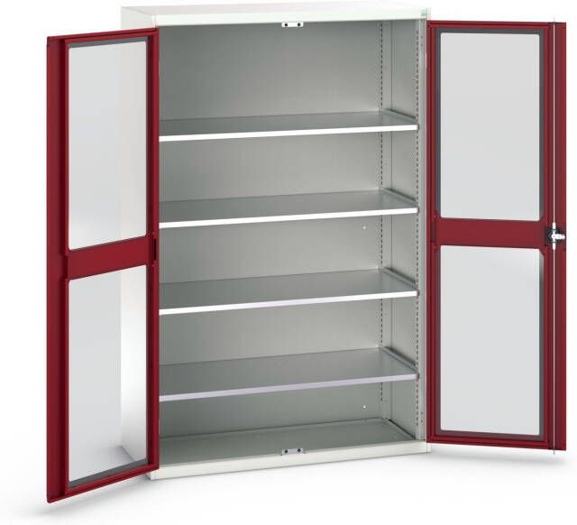 Bott Verso Systeemkast | 1300x550x2000mm | 4 Legborden | 2 Raamdeuren | RAL 3004 16926663.24