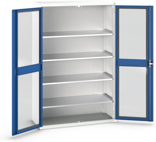 Bott Verso Systeemkast | 1300x550x2000mm | 4 Legborden | 2 Raamdeuren | RAL 5010 16926663.11