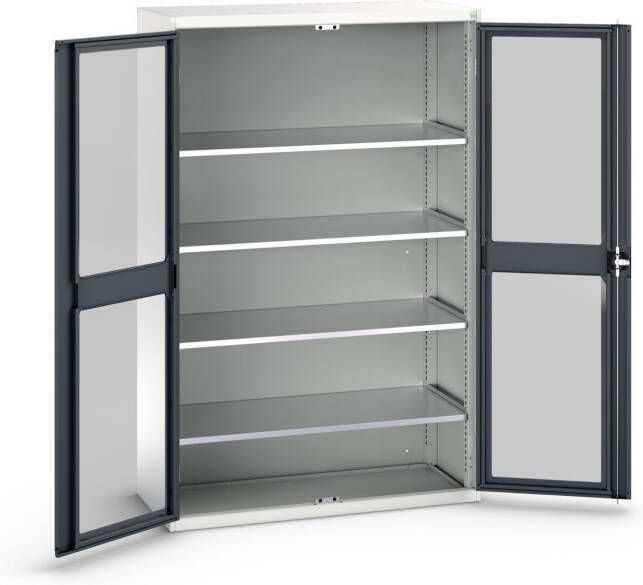 Bott Verso Systeemkast | 1300x550x2000mm | 4 Legborden | 2 Raamdeuren | RAL 7016 16926663.19
