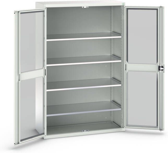 Bott Verso Systeemkast | 1300x550x2000mm | 4 Legborden | 2 Raamdeuren | RAL 7035 16926663.16