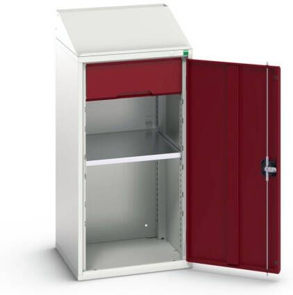 Bott Verso Systeemkast | 525x550x1130mm | 2 Legborden | 1 Deur | 1 Lade | RAL 3004 16926370.24