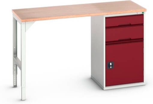 Bott Verso Werkbank | 2 Lades | 1 Deur | Breedte 1500mm | Multiplex | RAL 3004 16921902.24