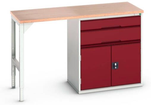 Bott Verso Werkbank | 2 Lades | 2 Deuren | Breedte 1500mm | Multiplex | RAL 3004 16921905.24