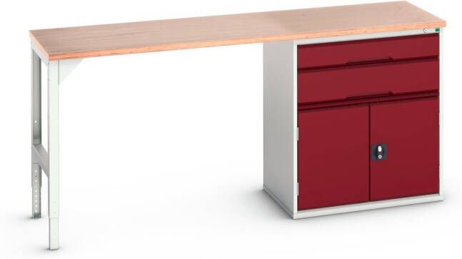 Bott Verso Werkbank | 2 Lades | 2 Deuren | Breedte Lade 800mm | Multiplex | RAL 3004 16921955.24
