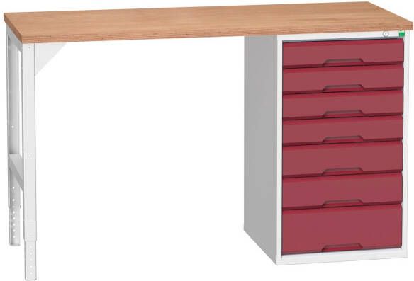 Bott Verso Werkbank | 7 Lades | Breedte 1500mm | Multiplex | RAL 3004 16921901.24