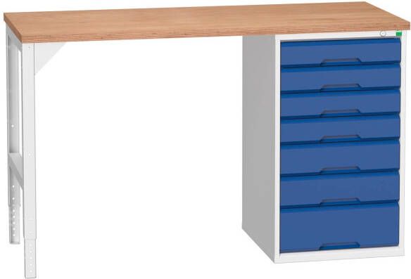 Bott Verso Werkbank | 7 Lades | Breedte 1500mm | Multiplex | RAL 5010 16921901.11