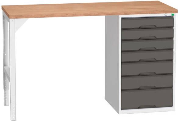 Bott Verso Werkbank | 7 Lades | Breedte 1500mm | Multiplex | RAL 7016 16921901.19