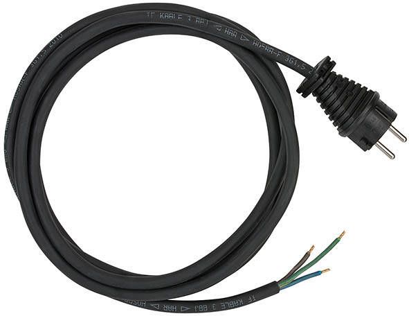 Brennenstuhl Aansluitkabel 3-polig 3m zwart H05RR-F 3G1 5 1160330