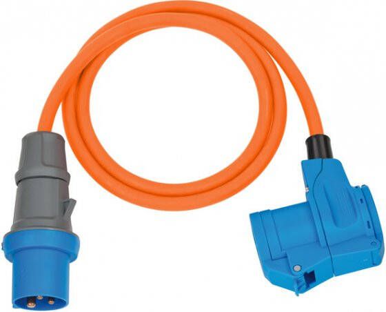 Brennenstuhl | Adapterkabel CEE IP44 1 5m oranje H07RN-F 3G2 5 CEE-stekker haakse koppeling 230V 16A 1132920525