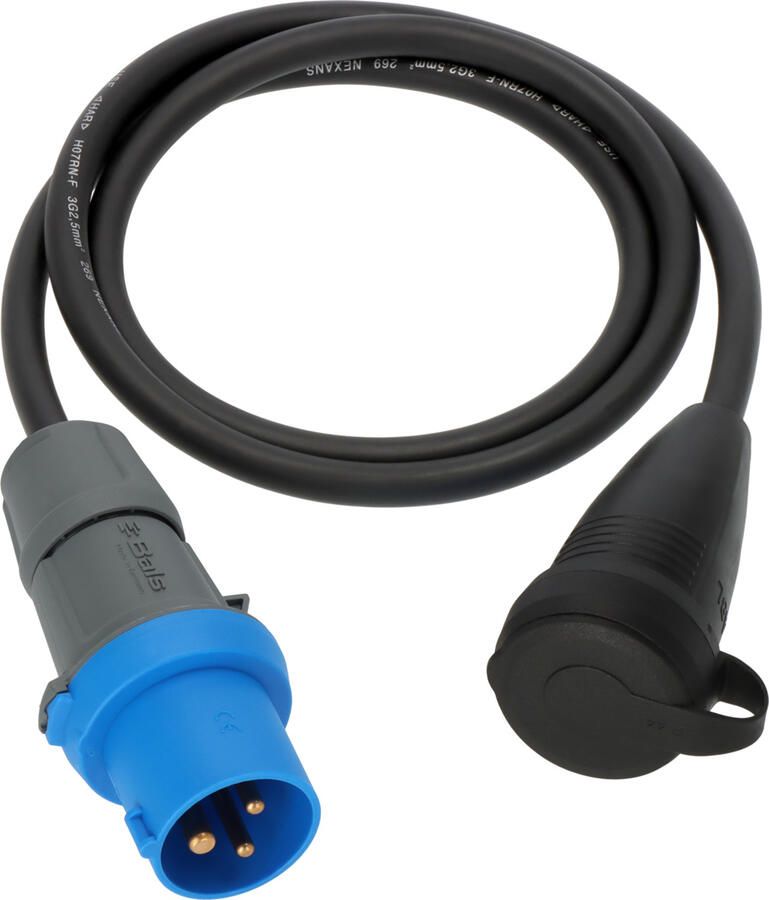 Brennenstuhl Adapterkabel CEE geaard | 1 5m | zwart | H07RN-F 3G2 5 | IP44 | 230V 16A 1133920025