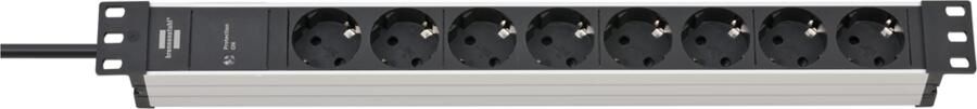 Brennenstuhl Alu-Line 19" overspanningsbeveiliging 19.500 A 8-voudig 2m H05VV-F3G1 5 1390007308