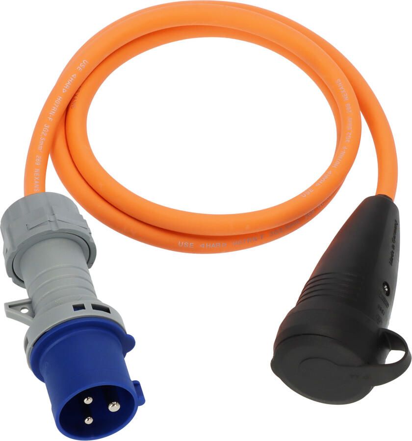 Brennenstuhl Campingadapterkabel geaarde stekker CEE-stekker | 1 5m | oranje | H07RN-F 3G2 5 | IP44 | 230V 16A 1132920125