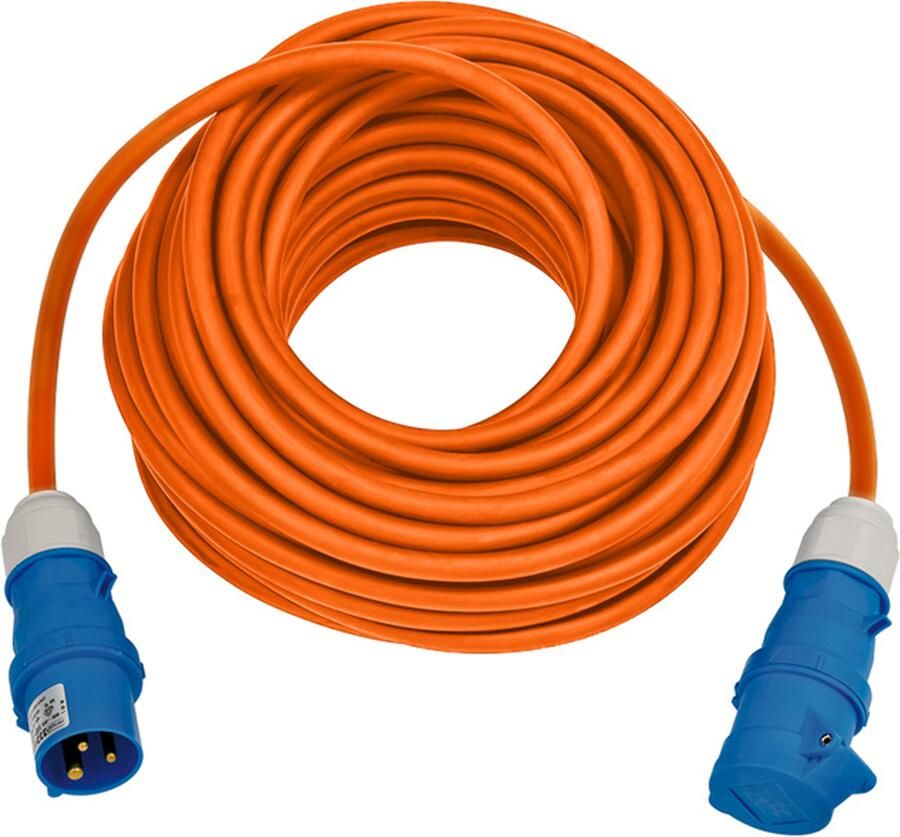 Brennenstuhl CEE-verlengkabel 230V | IP44 | 25m | H07RN-F 3G2 5 | Oranje | CEE 230V 16A stekker en koppeling