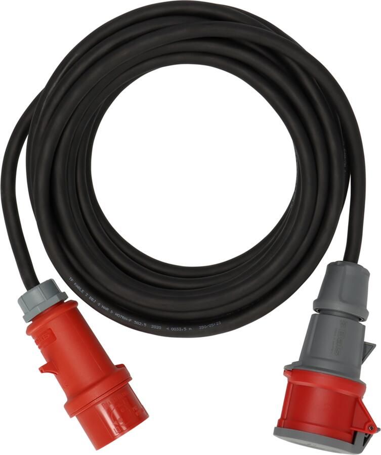 Brennenstuhl CEE-verlengkabel IP44 met faseomvormer 10m zwart H07RN-F 5G2 5 CEE 400V 16A 1169370100