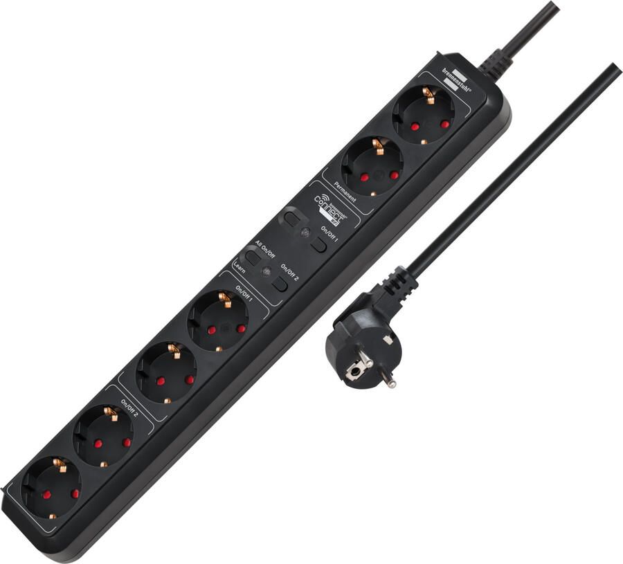 Brennenstuhl Connect Eco-Line WiFi stekkerdoos | 1 5m | zwart | H05VV-F 3G1 5 1159760946