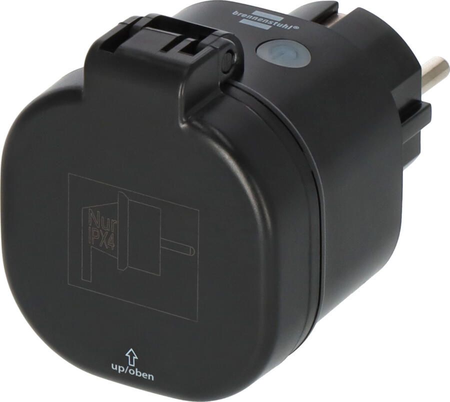 Brennenstuhl Connect wifi-wandcontactdoos WA 3600 XS03 | zwart | IP44 1294860100
