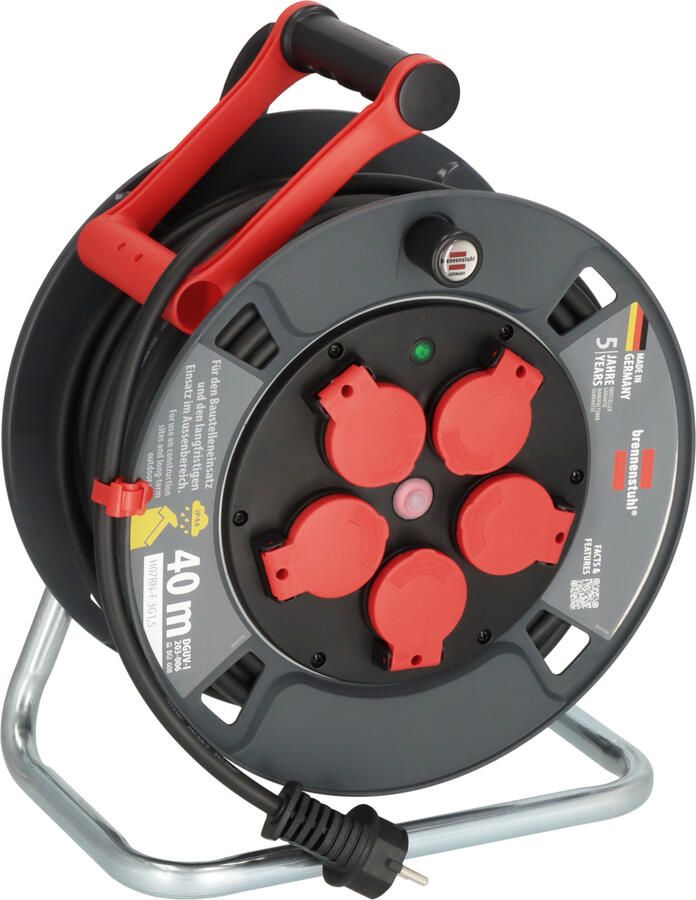 Brennenstuhl Professional kabelhaspel 300 KU 4100 | 40m | H07RN-F 3G1 5 | IP44 9231400101