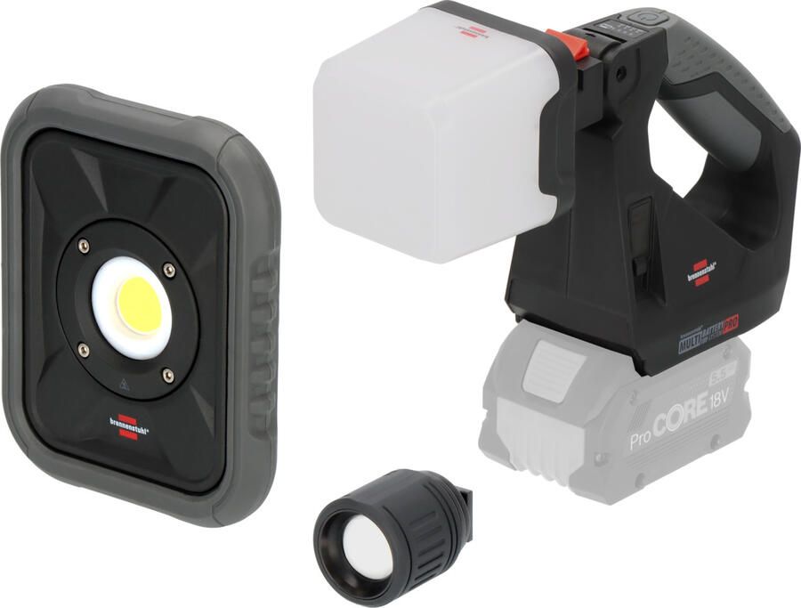 Brennenstuhl Professional Multi Battery Pro oplaadbare LED zaklamp MX MB 18 A TRA met 3 lichtopzetstukken 1173730016