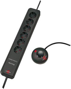 Brennenstuhl Eco-Line Comfort Switch Stekkerdoos 6 voudig anthraciet 2m H05VV-F 3G1 5 1159450616